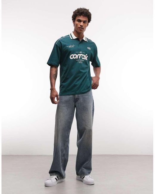 ASOS Green Oversized Sport Polo for men
