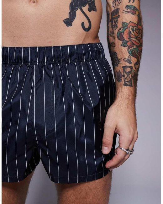 ASOS Superkorte Zwemshort in het Blue voor heren