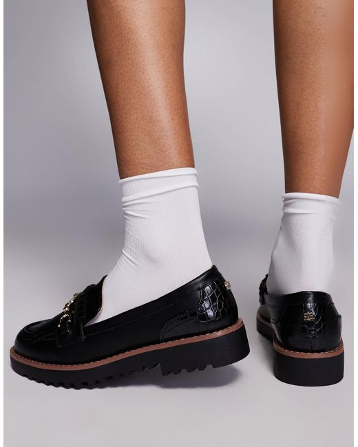 River Island Black Snaffle Loafer