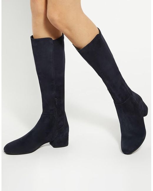 Dune Blue Tayla Knee Boots