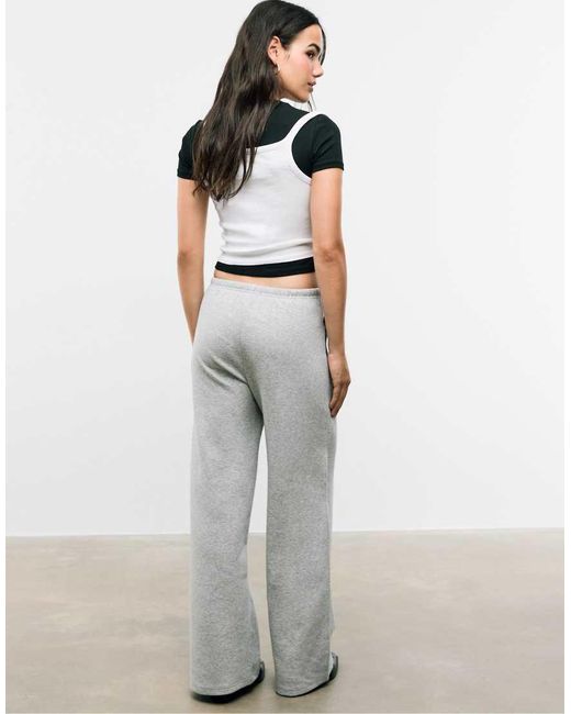 Stradivarius Joggingbroek Met Trekkoord in het Gray