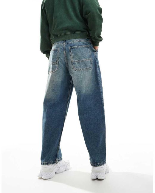 Pull&Bear Blue Skater Fit Jean for men