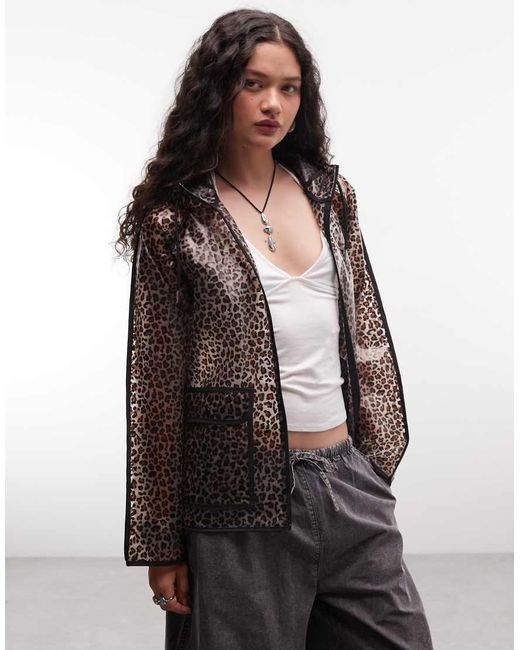 Noisy May Black Transparent Hooded Raincoat