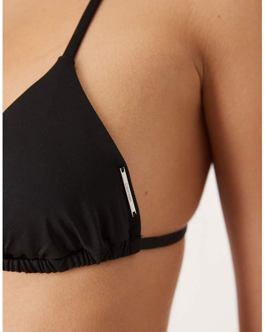 Calvin Klein Natural Luxe Triangle Tie Bikini Top
