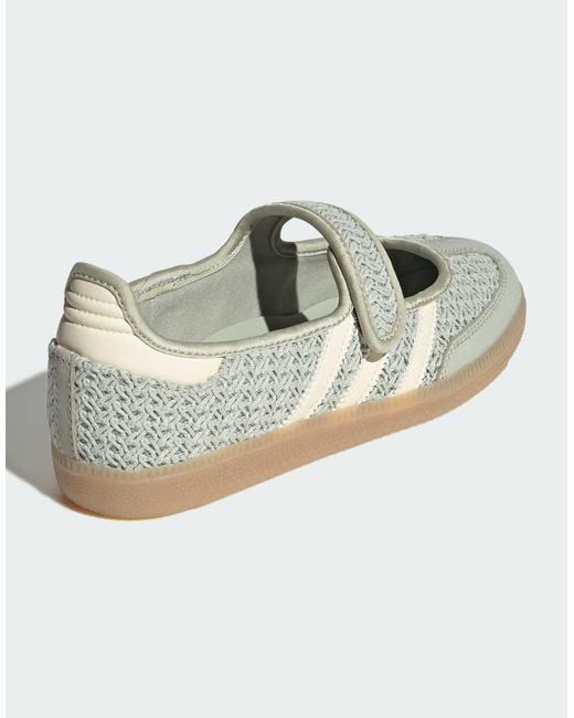 Adidas Originals Gray Samba Mary Jane Flats