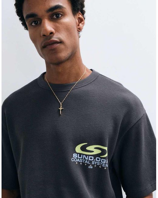 ASOS Blue Relaxed T-shirt With Chest Graphic for men