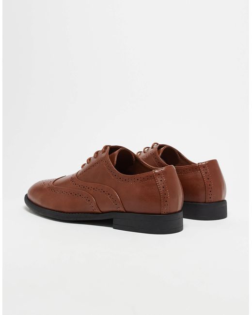 ASOS – schnürschuhe im budapester stil in Black für Herren