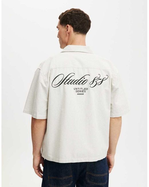 Cotton On White Ventura Short Sleeve Shirt for men