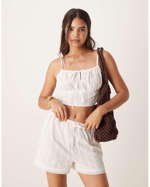 Aray White Beach Short Co-Ord