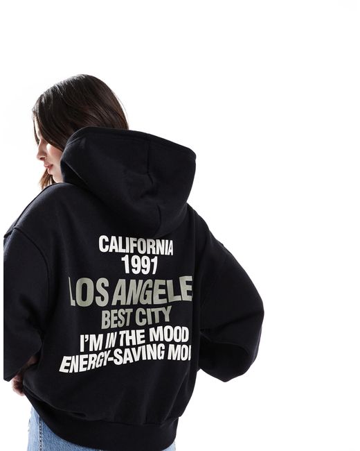 Pull&Bear Black La Hoodie