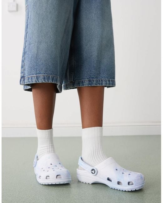 CROCSTM Blue Classic Marble Clog