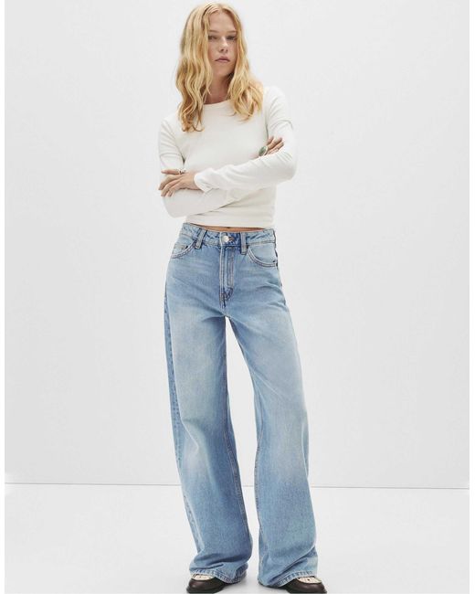 Jean ample - pâle Pull&Bear en coloris Blue