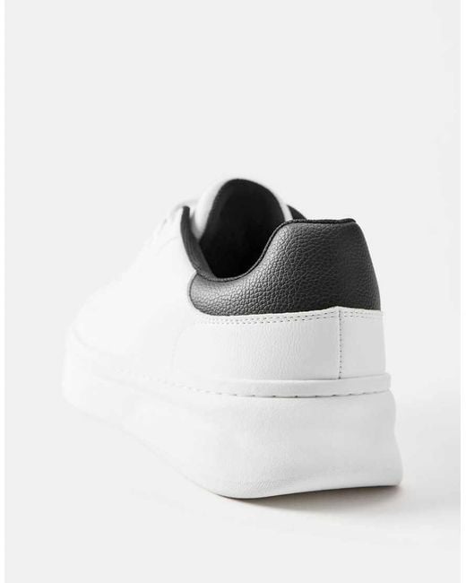 Pull&Bear White Casual Trainers With Detail for men