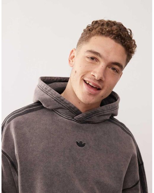 Sudadera Negra Con Capucha Premium Essentials De Adidas Originals de hombre de color Gray