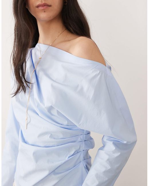 Mango Blue – langärmlige bluse