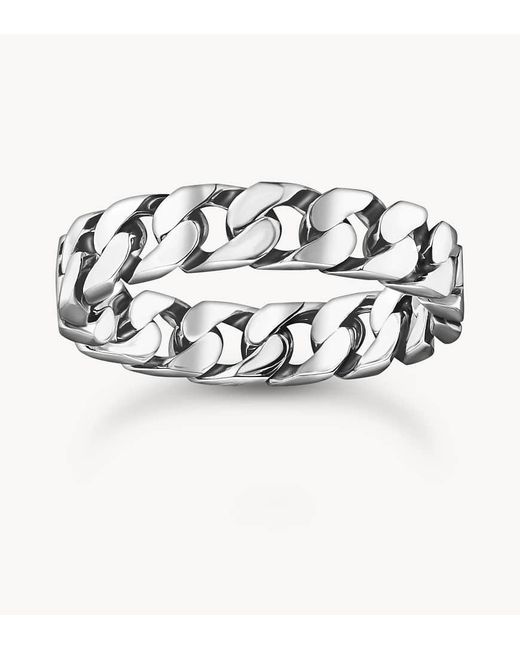 Anello Argentato A Maglie di Thomas Sabo in White