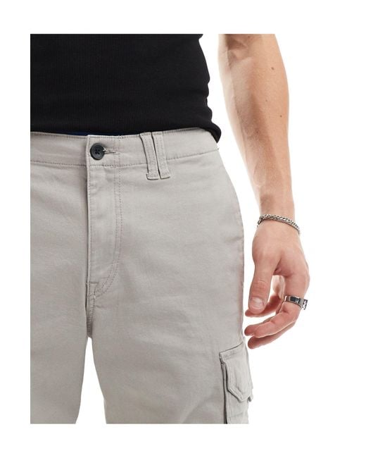 Pantalones cortos gris claro cargo ADPT de hombre de color White
