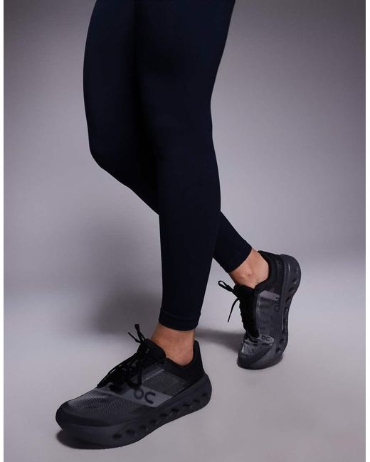 4505 Blue Seamless Baby Rib High Waist Gym Leggings