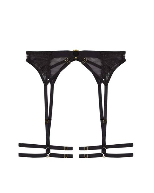 Playful Promises Black Iris Leatherette & Mesh Roll-On Girdle