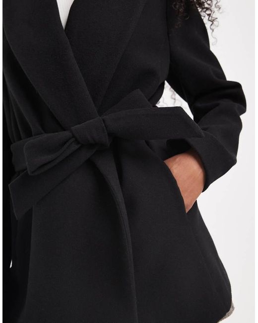 New Look Multicolor Short Belted Coat