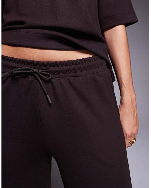 River Island Effen Joggingbroek Met Wijde Pijpen in het Blue