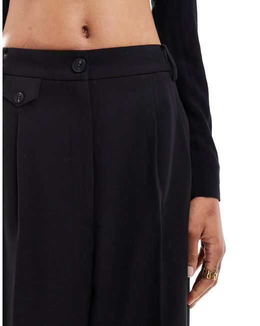 Asos design tall - pantalon droit ajusté à languette ASOS en coloris Black