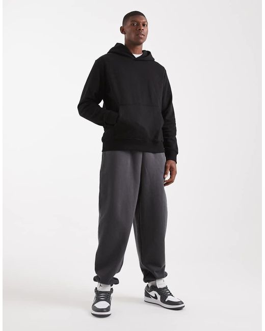 Jack & Jones Black Hoodie With Moutain Back Graphic for men