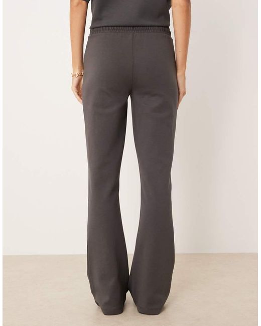 ASOS Gray Interlock Flared Sweatpants