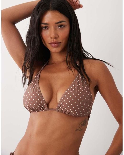 Peek & Beau Brown Triangle Bikini Top