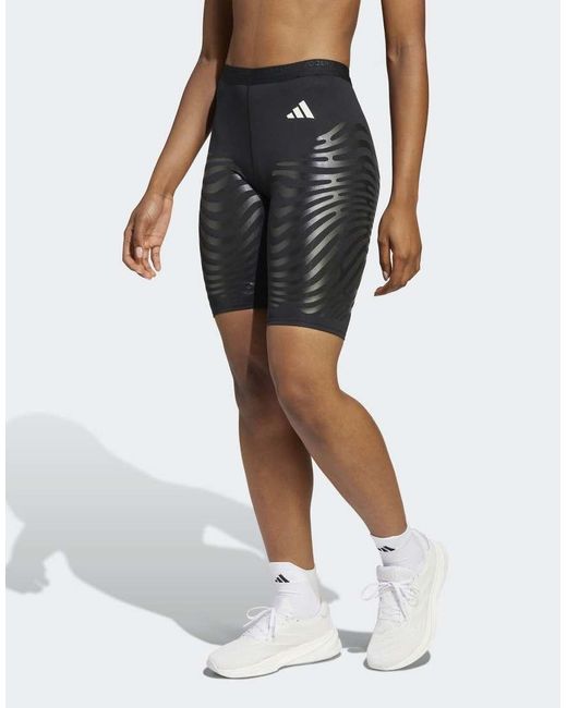 Adidas Originals Black Adizero Control Running Short Leggings