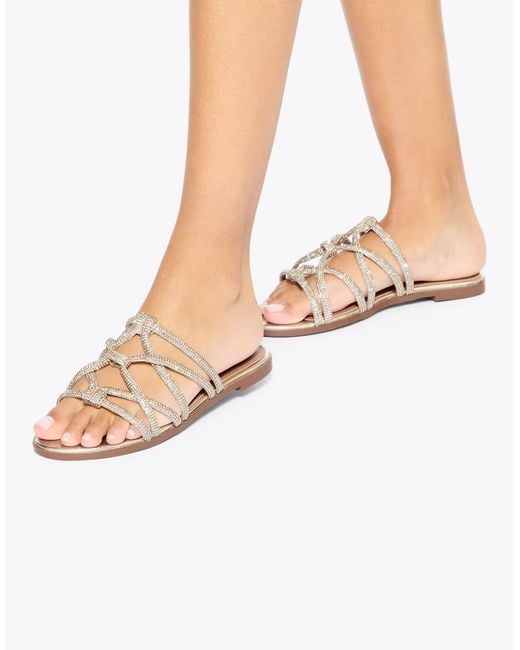 KG by Kurt Geiger White Perla Flat Sandals