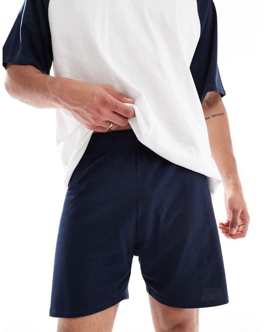 ASOS Pyjamaset Met Raglanmouwen in het Blue voor heren