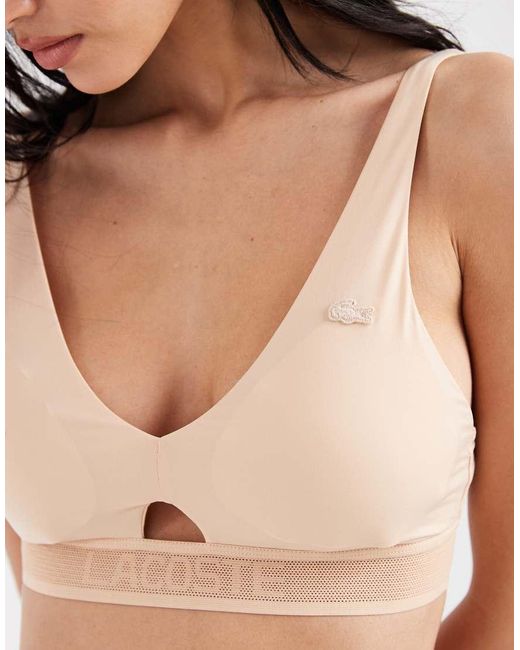 Lacoste Natural Microfibre Cut Out Bra