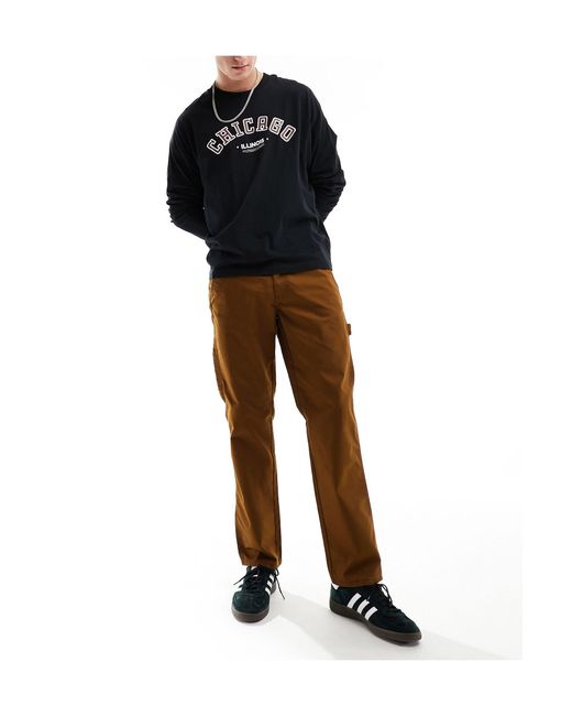 Edge - pantalon droit style charpentier - marron Only & Sons pour homme en coloris Brown