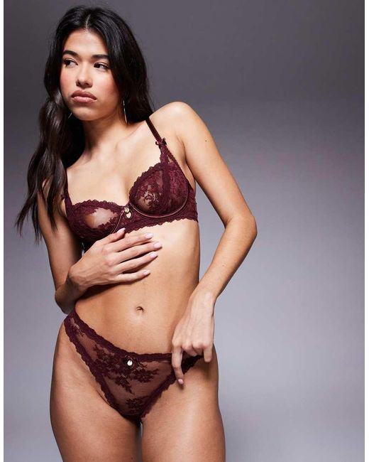Boux Avenue Black Carissa Lingerie Thong