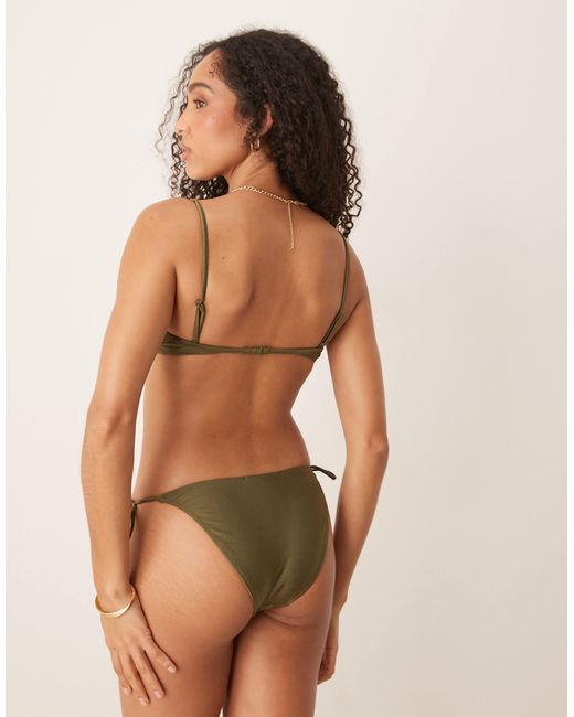 Mango Brown Tie Side Bikini Bottom