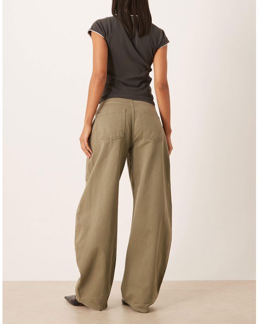 ASOS Natural High Waisted Barrel Leg Jean