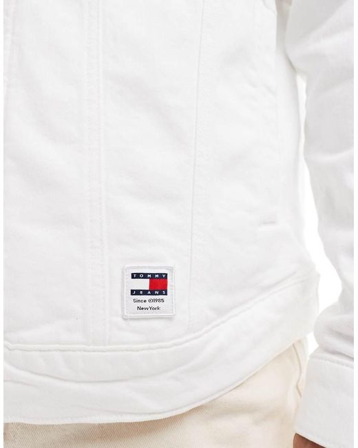 Tommy Hilfiger White Regular Trucker Jacket for men