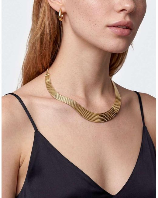 Miles Collar Gargantilla Llamativo En TOPSHOP de color Metallic