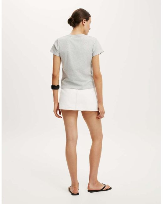 Cotton On White Original Denim Skort