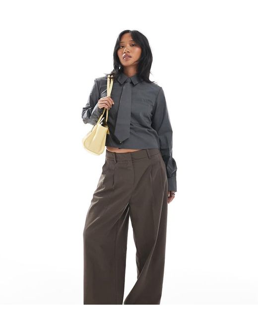 Vero Moda Black Dad Fit Tailored Trouser