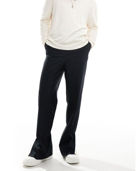 ASOS White Smart High Waisted Straight Leg Trousers for men