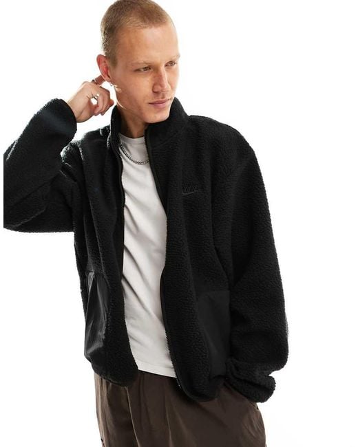 Nike Black Club Sherpa Winter Jacket for men