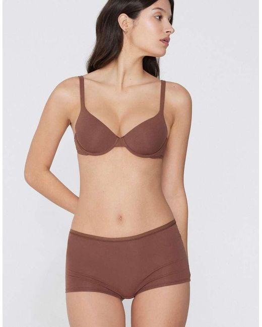 Tezenis Brown Athens Cotton Push-Up Bra