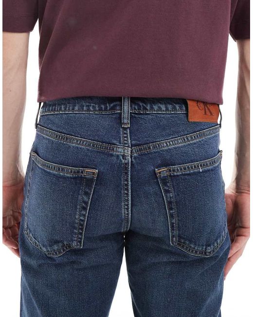 Calvin Klein Blue Standard Straight Jeans for men