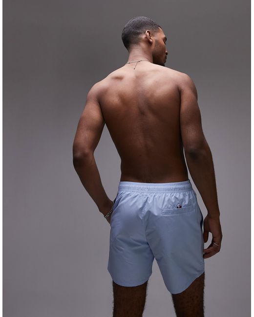 Tommy Hilfiger Blue Side Logo Drawstring Swim Shorts for men
