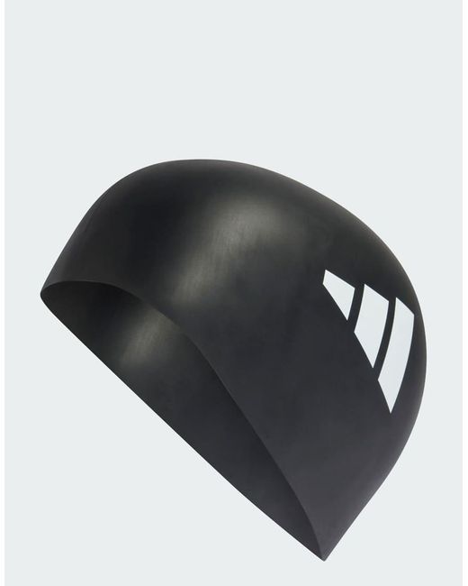 Adidas Originals Black Adidas Adults 3-Stripes Swim Cap