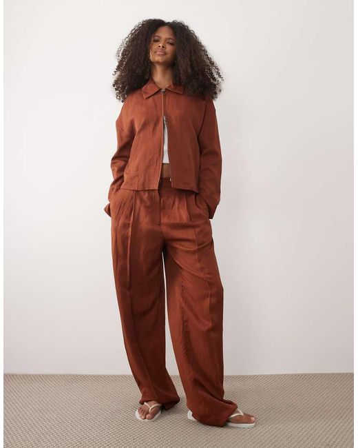 Mango Brown Vbbargen Linen Mix Jacket