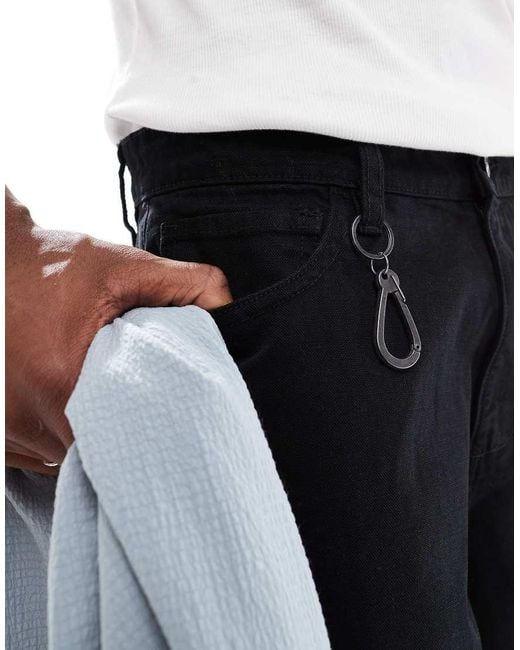Pantalones Cortos Negros De Estilo Skater De River Island de hombre de color Blue