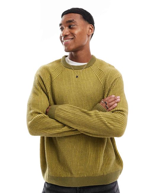 ASOS – oversize-strickpullover in Green für Herren
